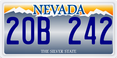 NV license plate 20B242