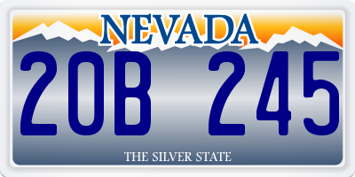 NV license plate 20B245