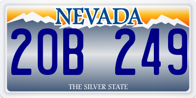 NV license plate 20B249