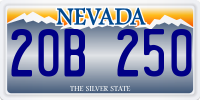 NV license plate 20B250