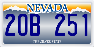 NV license plate 20B251