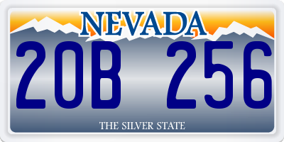 NV license plate 20B256