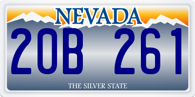 NV license plate 20B261