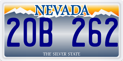 NV license plate 20B262