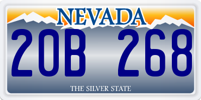 NV license plate 20B268