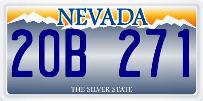NV license plate 20B271