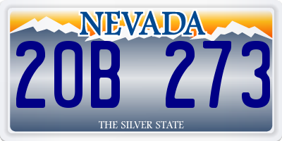 NV license plate 20B273