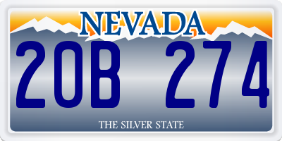 NV license plate 20B274