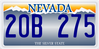 NV license plate 20B275