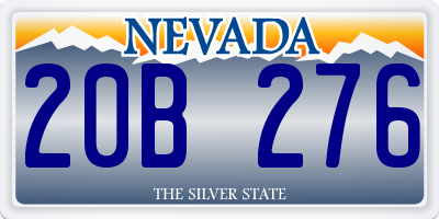 NV license plate 20B276