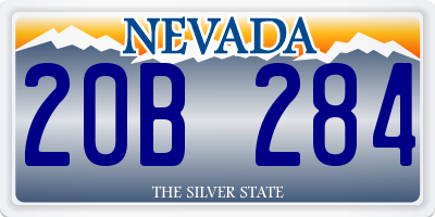 NV license plate 20B284