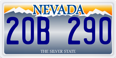 NV license plate 20B290
