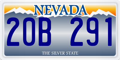 NV license plate 20B291