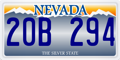 NV license plate 20B294