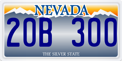 NV license plate 20B300