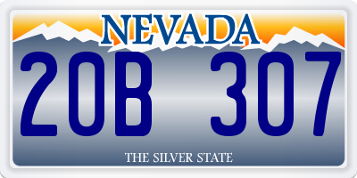 NV license plate 20B307
