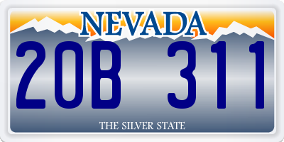 NV license plate 20B311