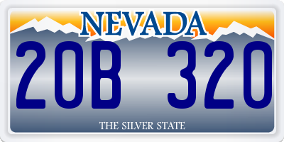 NV license plate 20B320