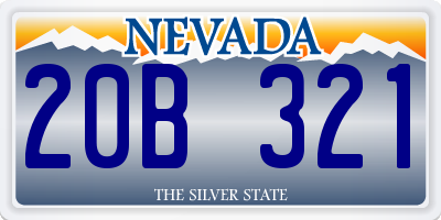 NV license plate 20B321