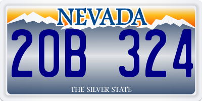 NV license plate 20B324