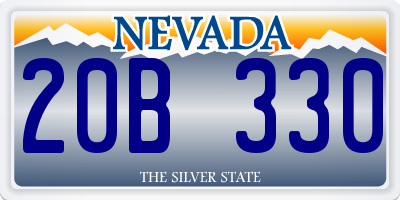 NV license plate 20B330