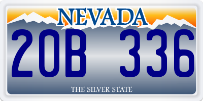 NV license plate 20B336
