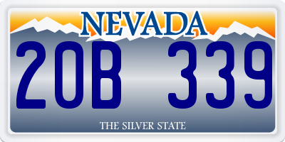 NV license plate 20B339