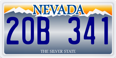 NV license plate 20B341