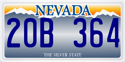NV license plate 20B364