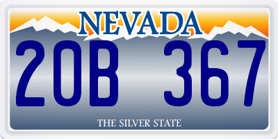 NV license plate 20B367