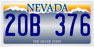 NV license plate 20B376