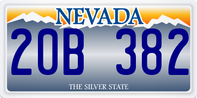 NV license plate 20B382