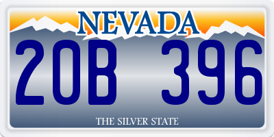 NV license plate 20B396