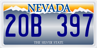 NV license plate 20B397