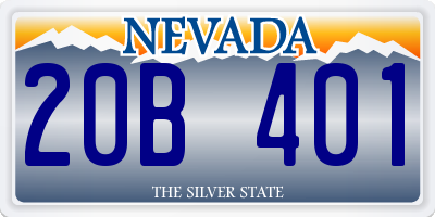 NV license plate 20B401