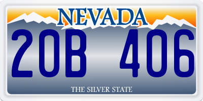 NV license plate 20B406