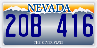 NV license plate 20B416