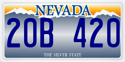 NV license plate 20B420