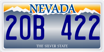 NV license plate 20B422