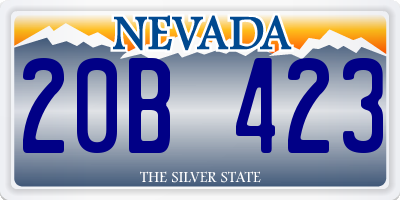 NV license plate 20B423