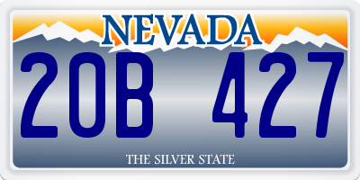 NV license plate 20B427