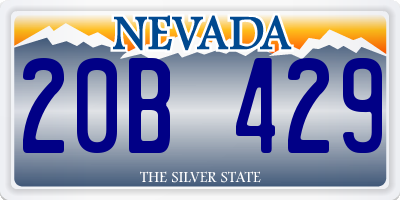 NV license plate 20B429