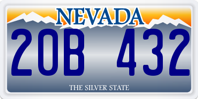 NV license plate 20B432
