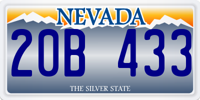 NV license plate 20B433