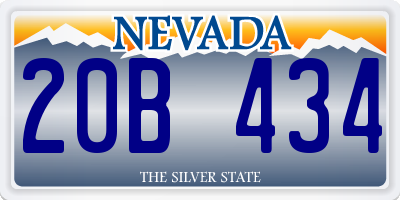 NV license plate 20B434