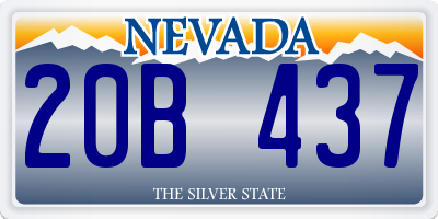 NV license plate 20B437