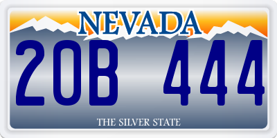 NV license plate 20B444