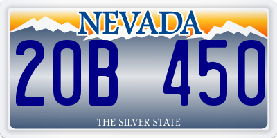 NV license plate 20B450