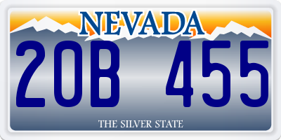 NV license plate 20B455