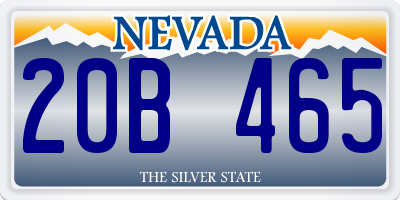 NV license plate 20B465